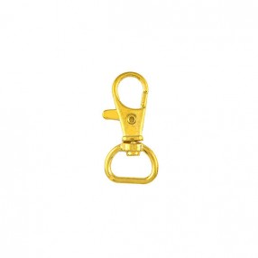 METAL CARABINER SNAP HOOK 15MM - GOLD