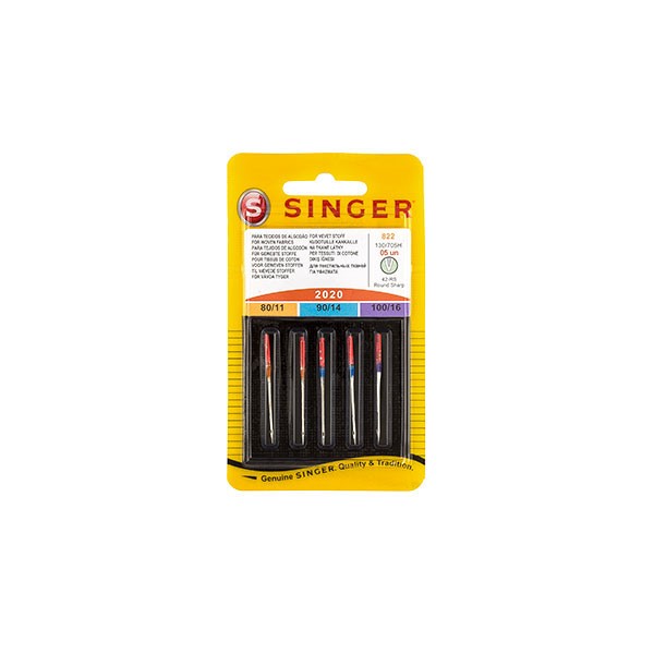 SINGER SEWING MACHINE NEEDLES FOR WOVEN FABRICS 2020 80-90-100