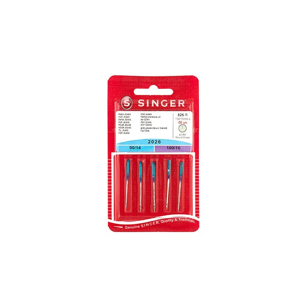 SINGER SEWING MACHINE NEEDLES FOR WOVEN FABRICS 2020 - 90/14 100/16