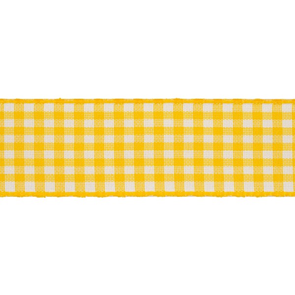 GINGHAM RIBBON - YELLOW