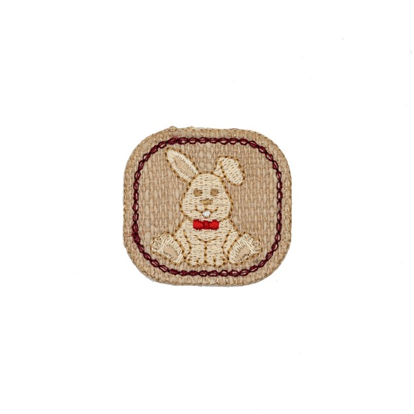 PATCH CONIGLIO RICAMATO TERMOADESIVO - BEIGE