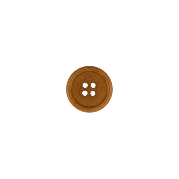 4-HOLES COROZO BUTTON - AMBER BROWN