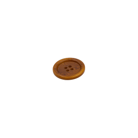 4-HOLES COROZO BUTTON - AMBER BROWN