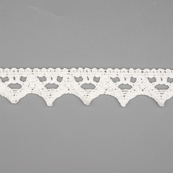 ITALIAN COTTON LACE 25MM - WHITE