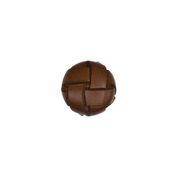 WOVEN LEATHER SHANK BUTTON - RAWHIDE