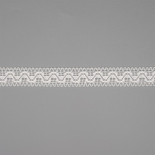 ITALIAN COTTON LACE INSERT 15MM - WHITE