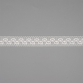 ITALIAN COTTON LACE INSERT 15MM - WHITE