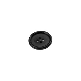 4-HOLE POLYESTER SUIT BUTTON - BLACK