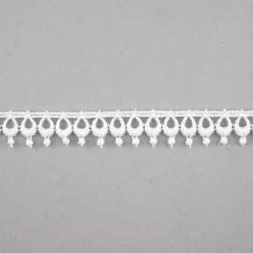 MACRAME EYELET LACE TRIM - WHITE