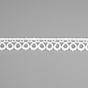 MACRAME EYELET LACE TRIM - WHITE