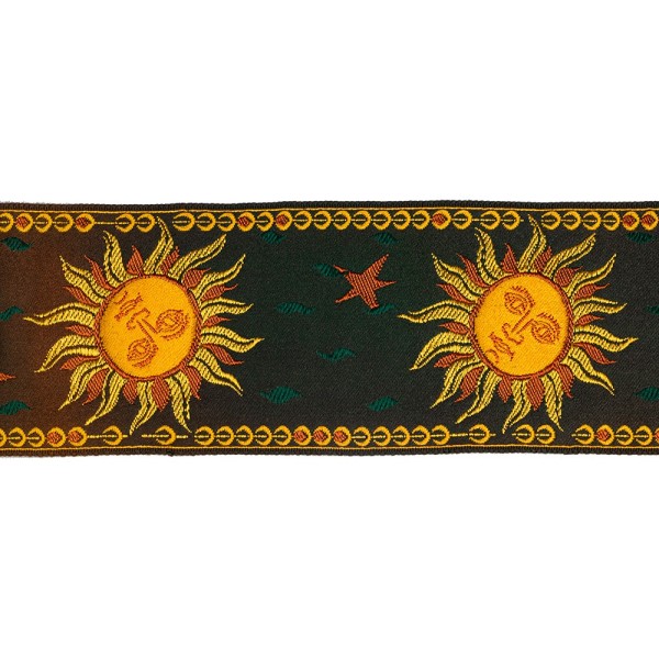 JACQUARD TRIMMING WITH EMBROIDERED SUN 65M - MULTICOLOR