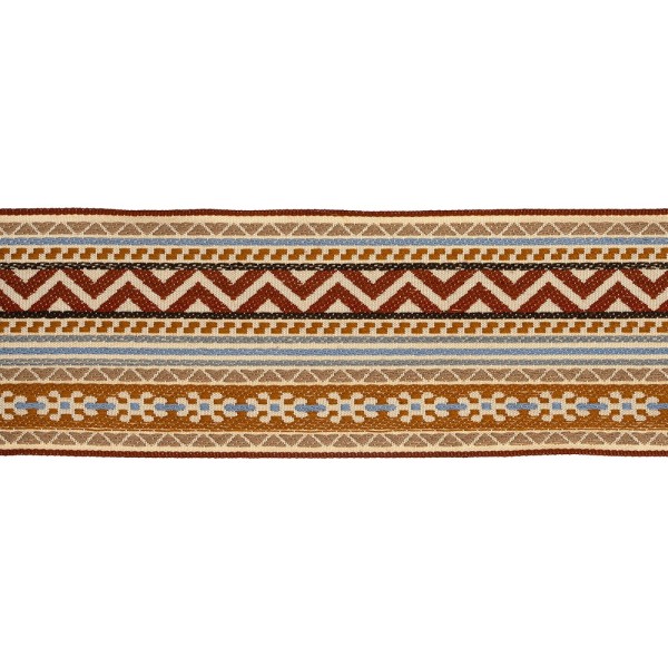 ETHNIC JACQUARD TRIMMING 50MM - BROWN-BEIGE