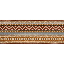 ETHNIC JACQUARD TRIMMING 50MM - BROWN-BEIGE
