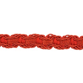 TRIMMING BRAID WITH RIBBON 12MM - RED