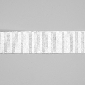 COTTON-ACETATE GROSGRAIN RIBBON - WHITE