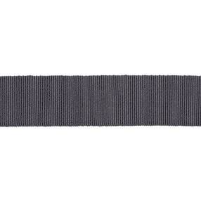 COTTON-ACETATE GROSGRAIN RIBBON - GRAPHITE GREY