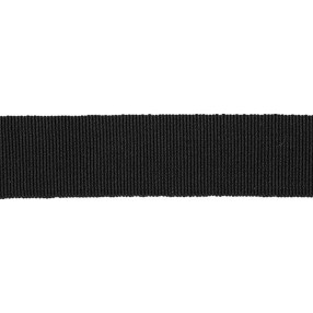 COTTON-ACETATE GROSGRAIN RIBBON - BLACK