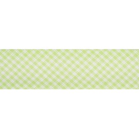 NASTRO SBIECO COTONE QUADRETTI 25MM - VERDE ACQUA