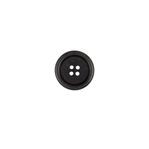 4-HOLES COROZO BUTTON WITH RIM- DARK GREY