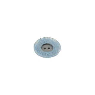 2-HOLES POLYESTER BUTTON - SKY BLU