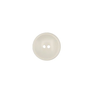 2-HOLES CUPPED BUTTON - MATTE WHITE