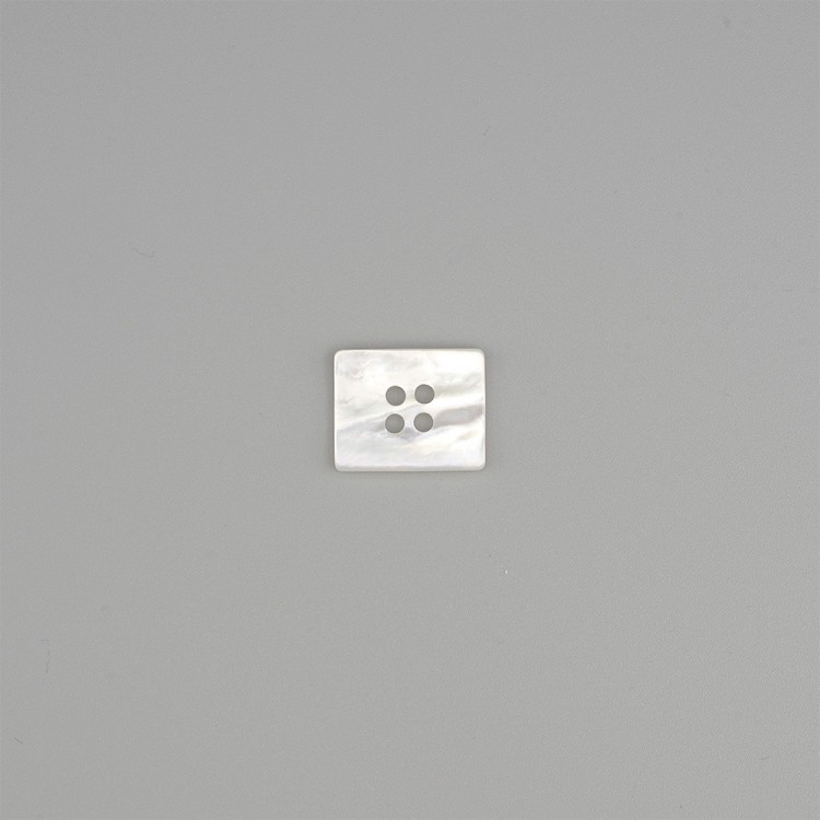 AUSTRALIA MOTHER OF PEARL BUTTON RECTANGULAR - WHITE