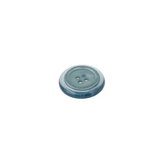 4-HOLE BUTTON WITH TRANSPARENT RIM - SLATE BLUE