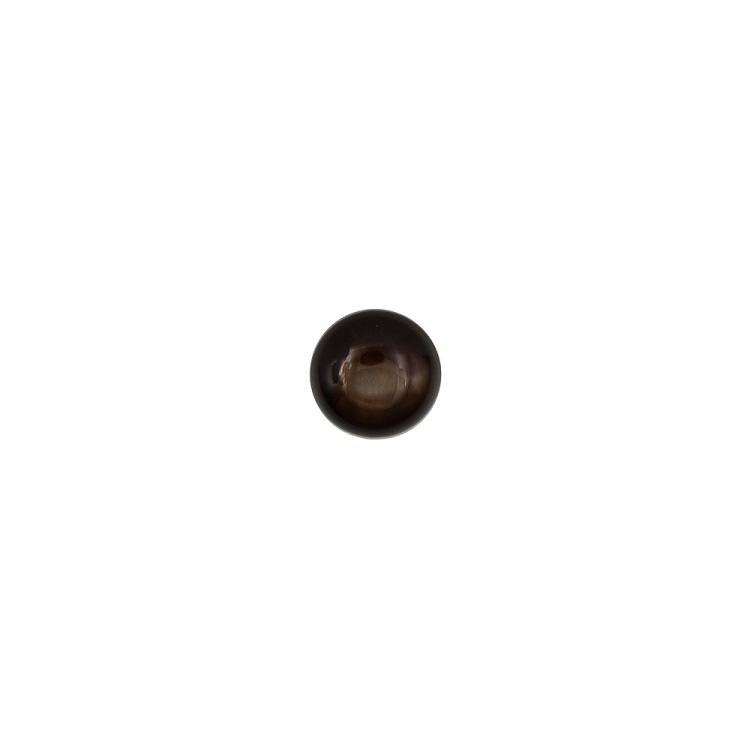 PEARL HALF BALL BUTTON WITH SHANK - DARK BROWN