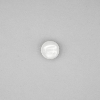 PEARL HALF BALL BUTTON WITH SHANK - WHITE