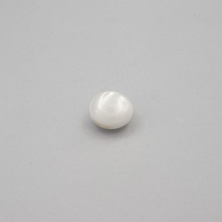 PEARL HALF BALL BUTTON WITH SHANK - WHITE