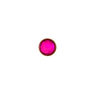 ACRYLIC RHINESTONE BUTTON WITH SHANK - FUCHSIA