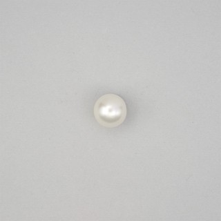 POLYESTER PEARL BALL BUTTON - WHITE