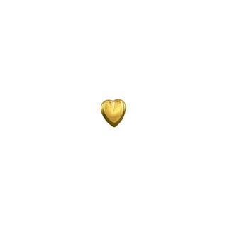 HEART METAL BUTTON WITH SHANK - GOLD