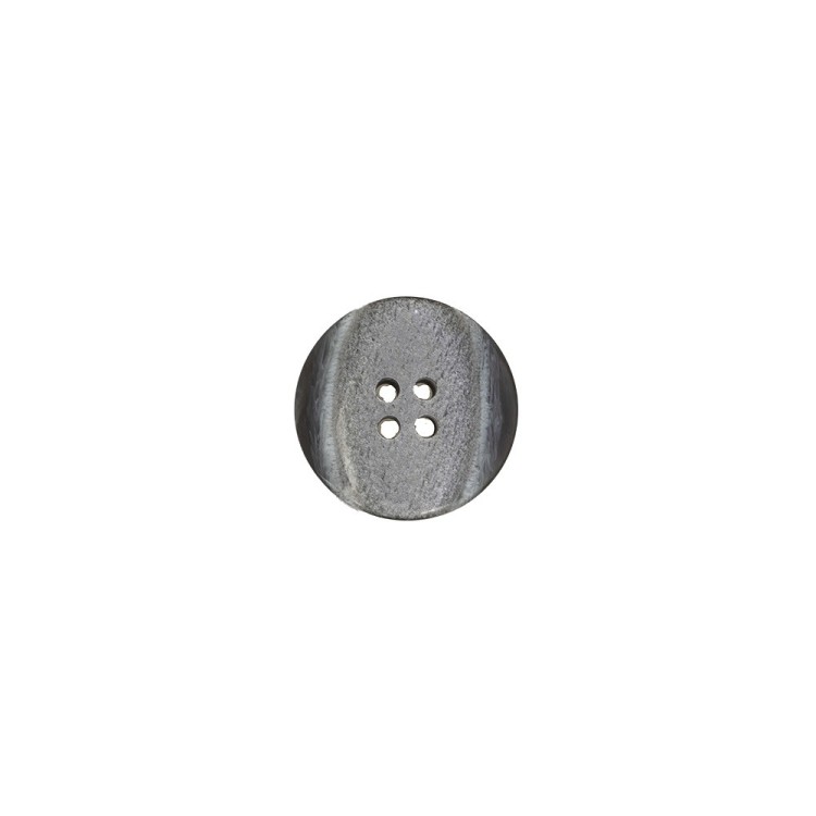 4-HOLE POLYESTER BUTTON WITH VEINING - GREY