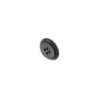 4-HOLES SEMI-GLOSSY POLYESTER BUTTON - GREY