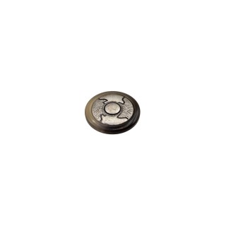 PLASTIC AND METAL BLAZER BUTTON WITH SHANK - SILVER