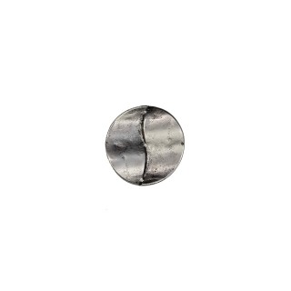 WORKED METAL BUTTON WITH SHANK - OLD SILVER