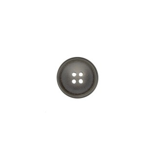 4-HOLES POLYESTER BUTTON WITH RIM - GREY