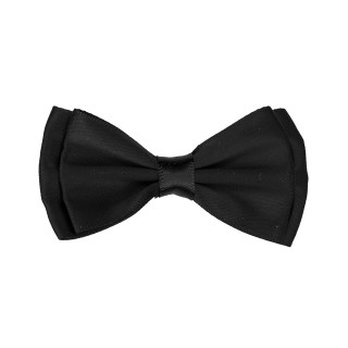 SATIN RIBBON BOW - BLACK