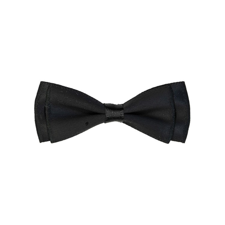 SATIN RIBBON BOW - BLACK