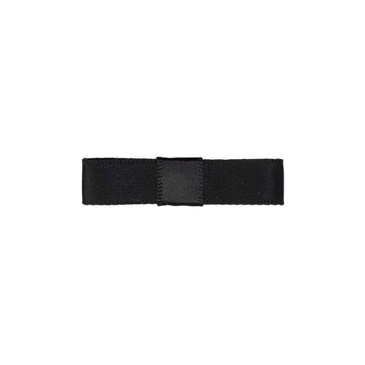 RECTANGULAR SATIN RIBBON BOW - BLACK