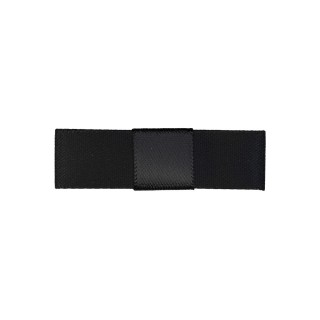 RECTANGULAR SATIN RIBBON BOW - BLACK