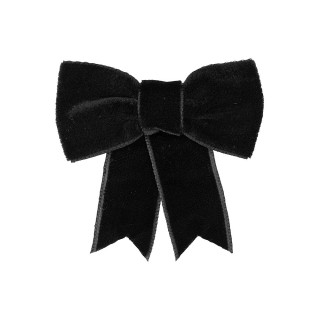 VELVET RIBBON BOW - BLACK