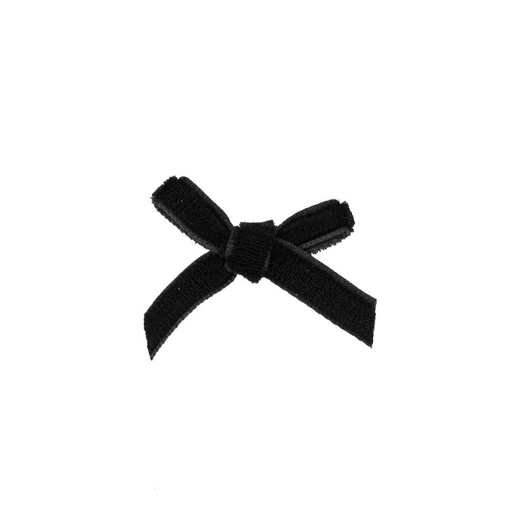 VELVET RIBBON BOW - BLACK