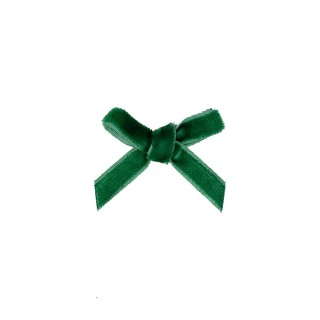 VELVET RIBBON BOW - FOREST GREEN