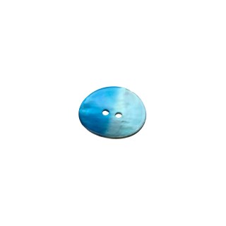 2-HOLES MOTHER OF PEARL AGOYA BUTTON - RIVER BLUE