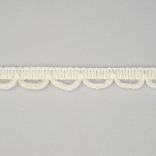 BUTTONHOLE BRAID TRIMMING 10MM - WHITE