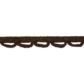 BUTTONHOLE BRAID TRIMMING 10MM - DARK BROWN