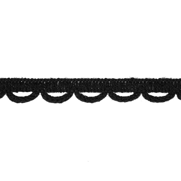 BUTTONHOLE BRAID TRIMMING 10MM - BLACK