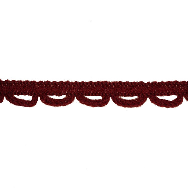 BUTTONHOLE BRAID TRIMMING 10MM - BORDEAUX